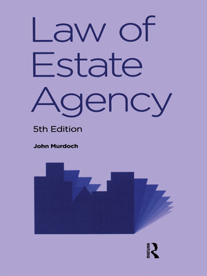 cover image of Law of Estate Agency